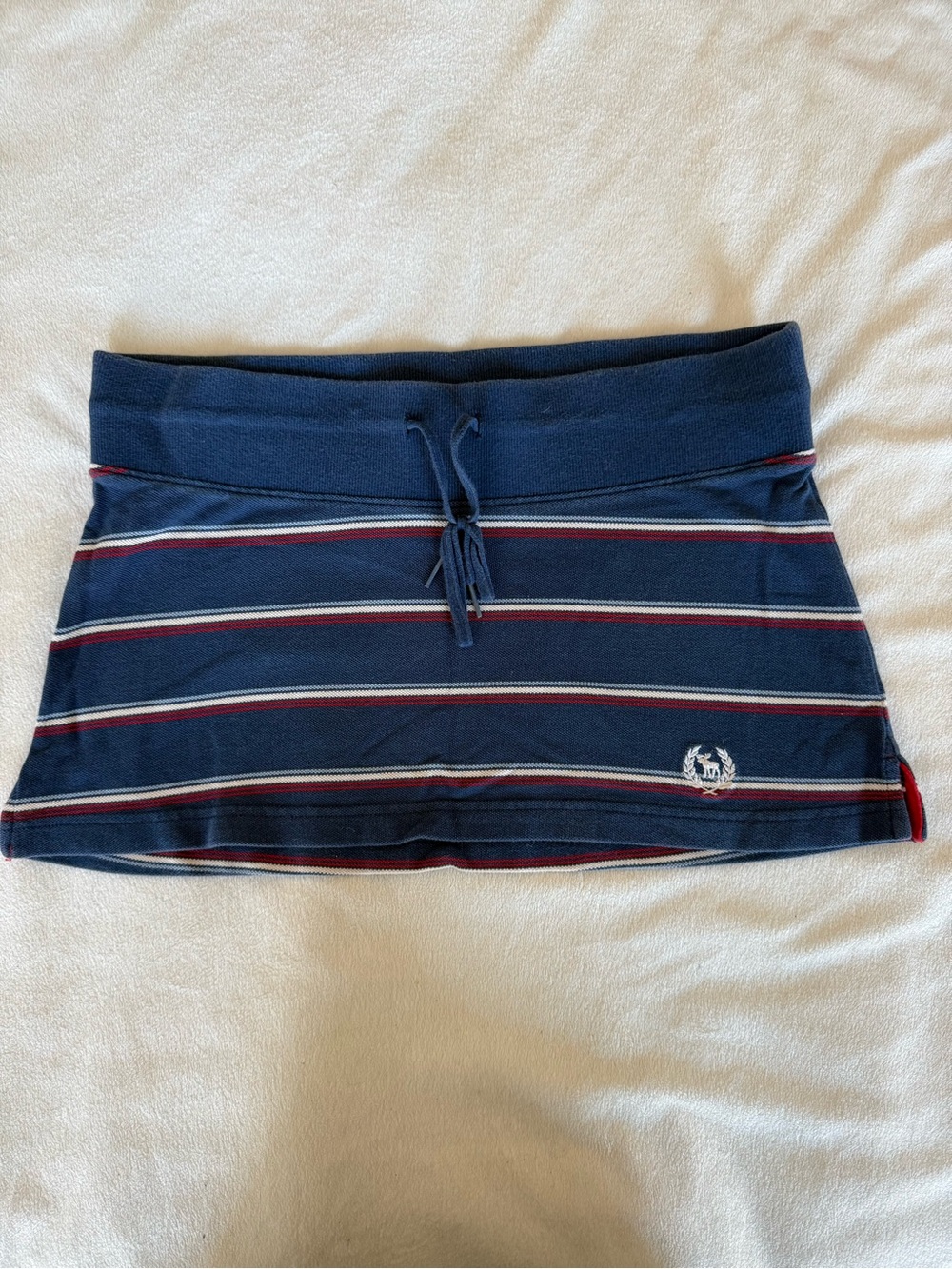 Abercrombie Striped Navy Drawstring Women’s Skirt